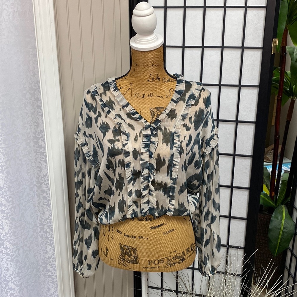 Cropped Sheer Blouse